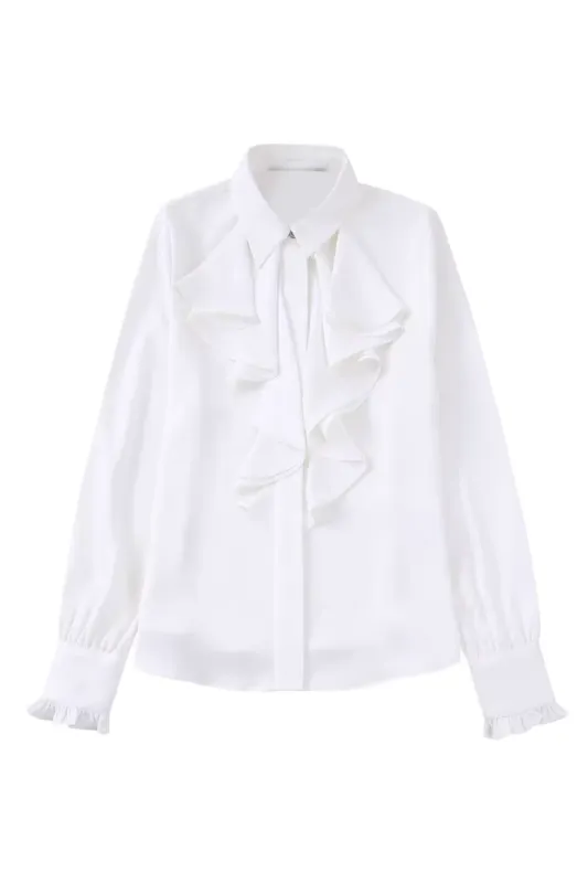 'Natalie' Embellished Satin Shirt (3 Colors) sold by Goodnight Macaroon