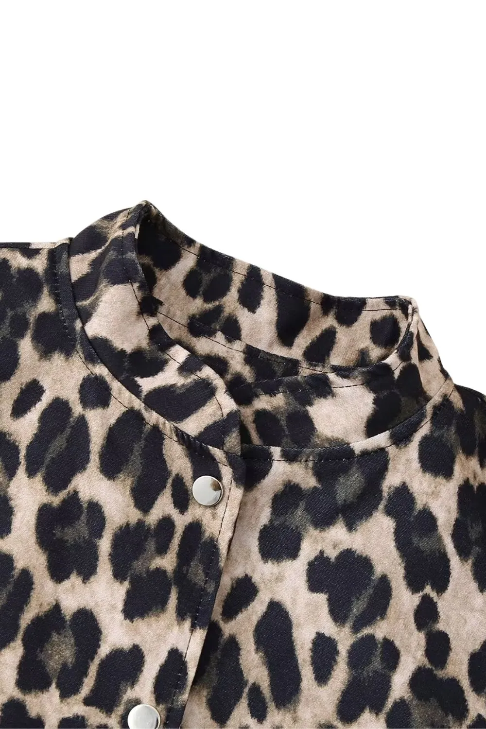 'Lily' Leopard Print Jacket Long Sleeve Coat sold by Goodnight Macaroon product image thumbnail 3