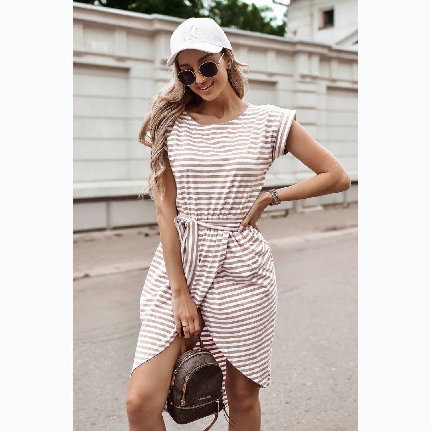 Stripe split Dress #131598 sold by Goodnight Macaroon product image thumbnail 9