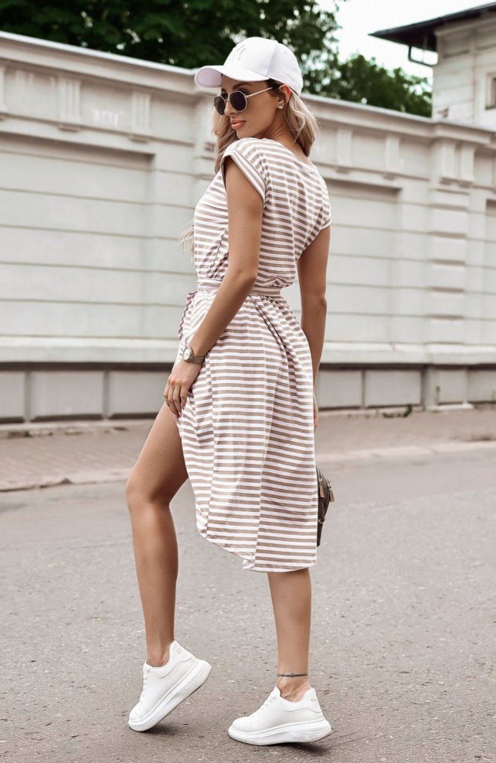 Stripe split Dress #131598 sold by Goodnight Macaroon product image thumbnail 7