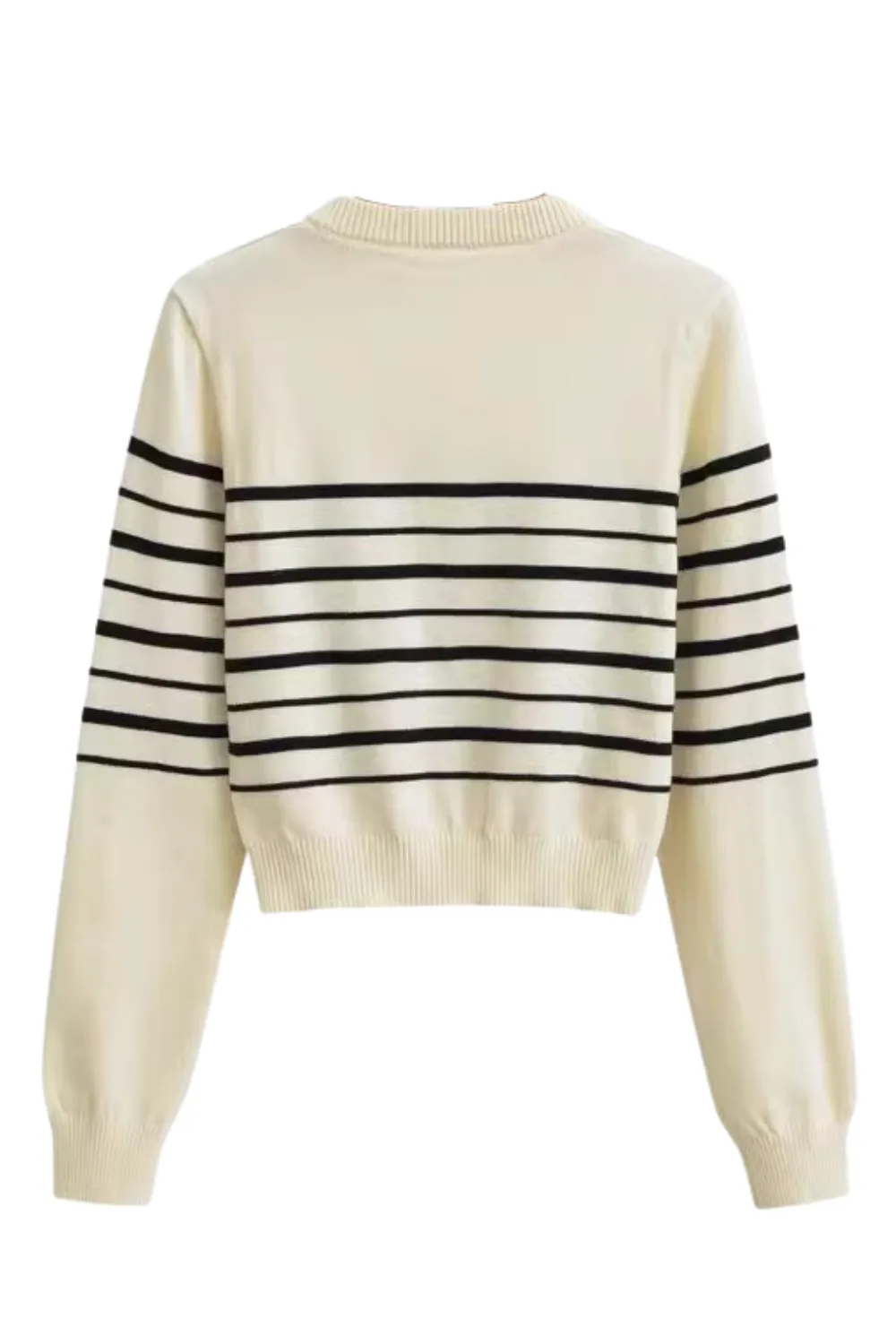 'Rhea' Striped Button Knitted Cardigan (2 Colors) sold by Goodnight Macaroon product image thumbnail 3