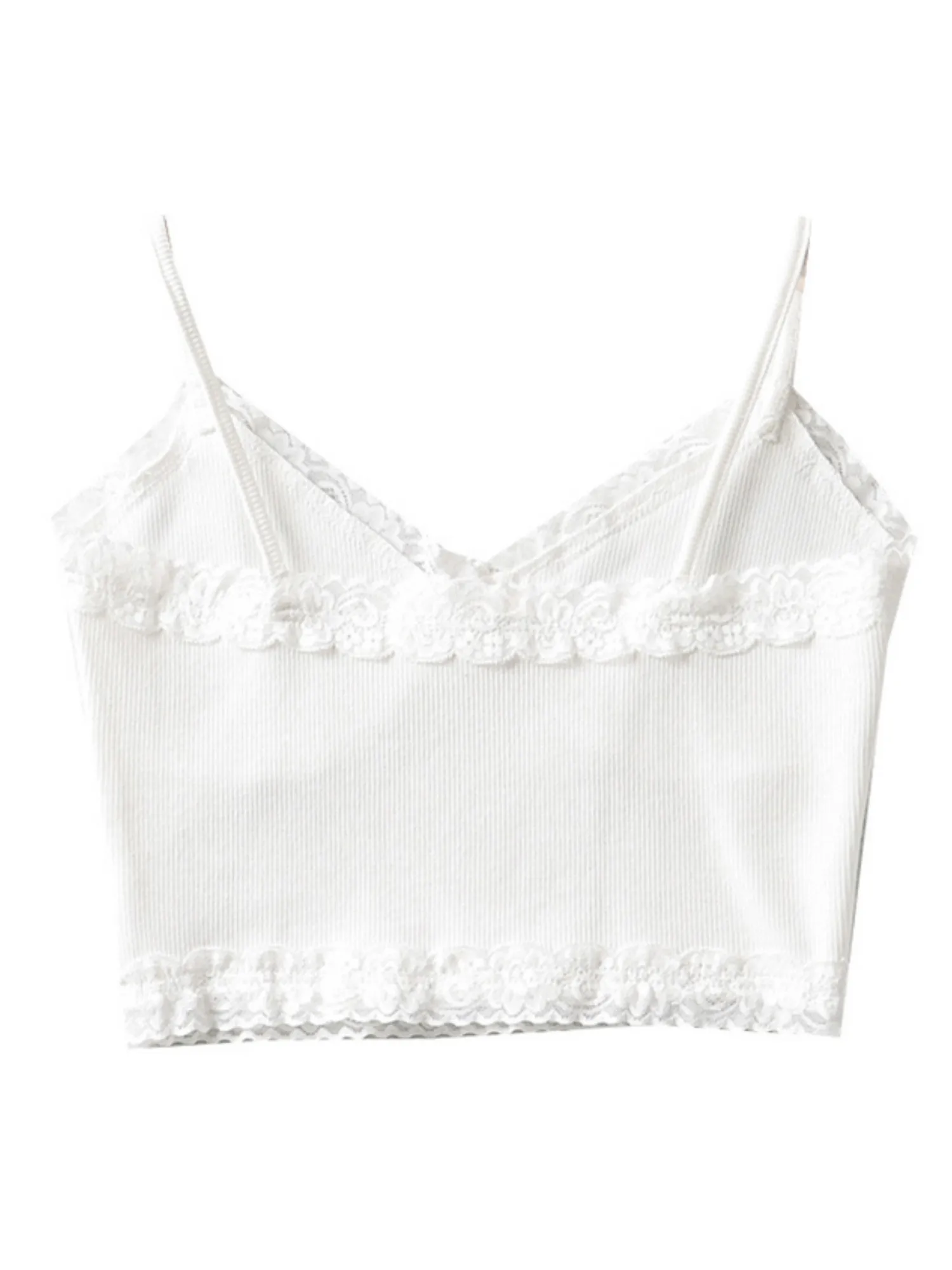 'Stephie' Lace-pleated Cropped Top (3 Colors) sold by Goodnight Macaroon product image thumbnail 5