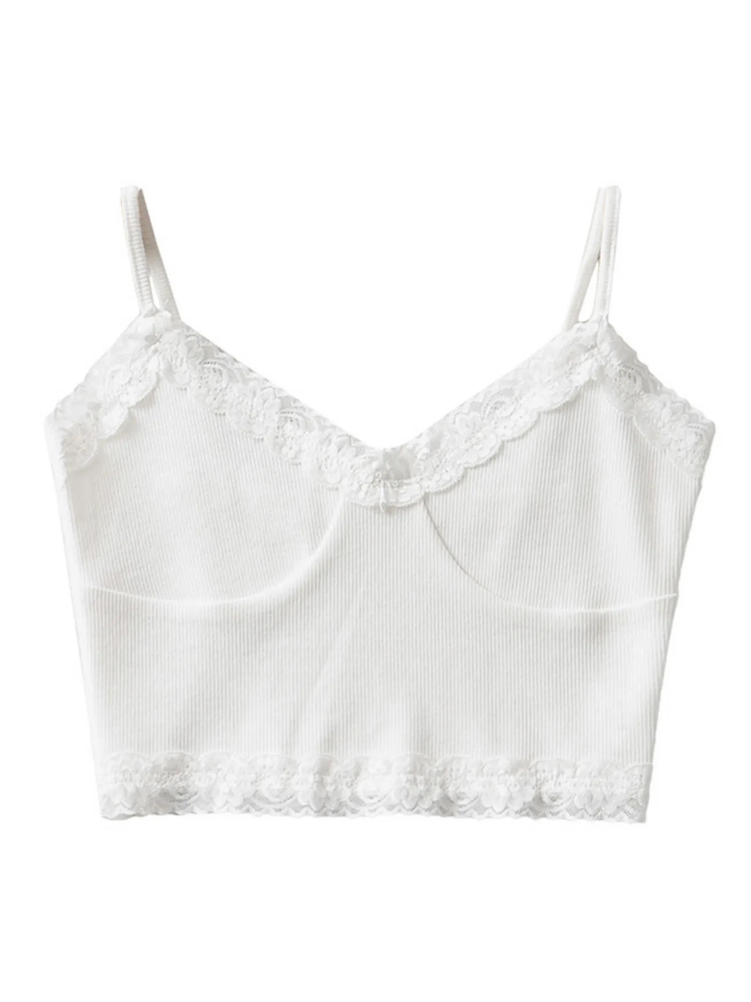 'Stephie' Lace-pleated Cropped Top (3 Colors) sold by Goodnight Macaroon product image thumbnail 2