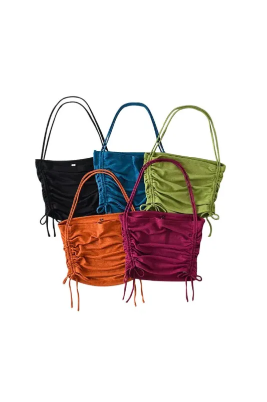 ‘Alyona’ Knitted Bustier Strappy Top（5 Colors) sold by Goodnight Macaroon