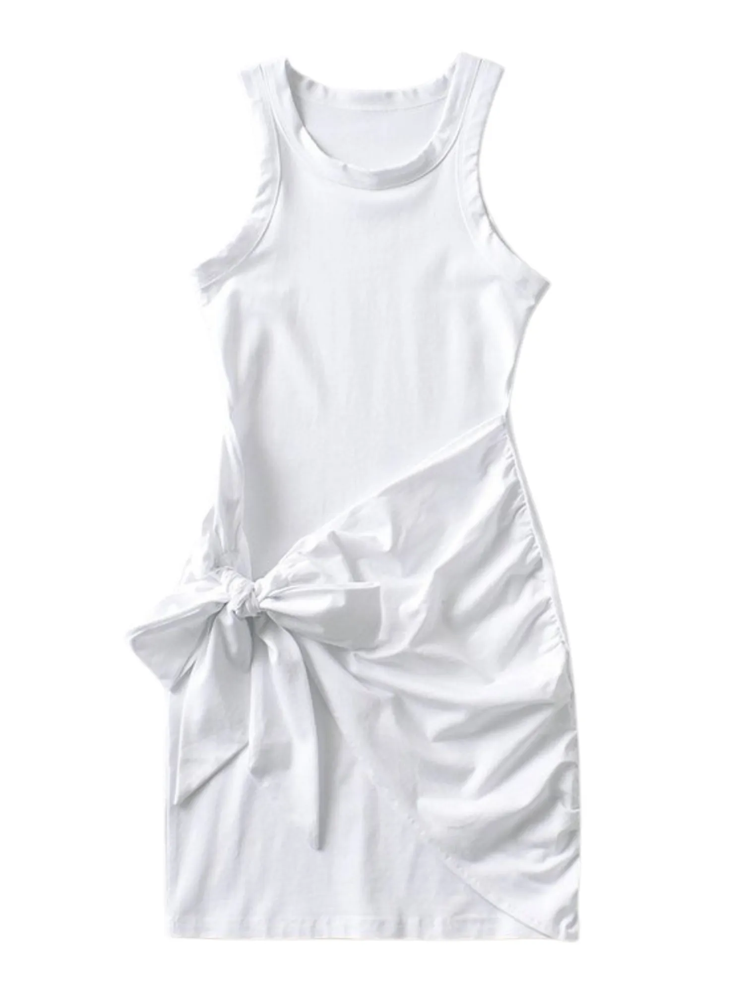 'Aimee' Front Tied Wrap Tank Dress (4 Colors) sold by Goodnight Macaroon product image thumbnail 2