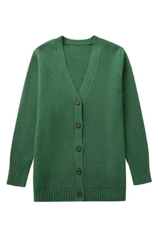 'Heather' V-Neck Casual Knitted Cardigan (2 Colors) sold by Goodnight Macaroon