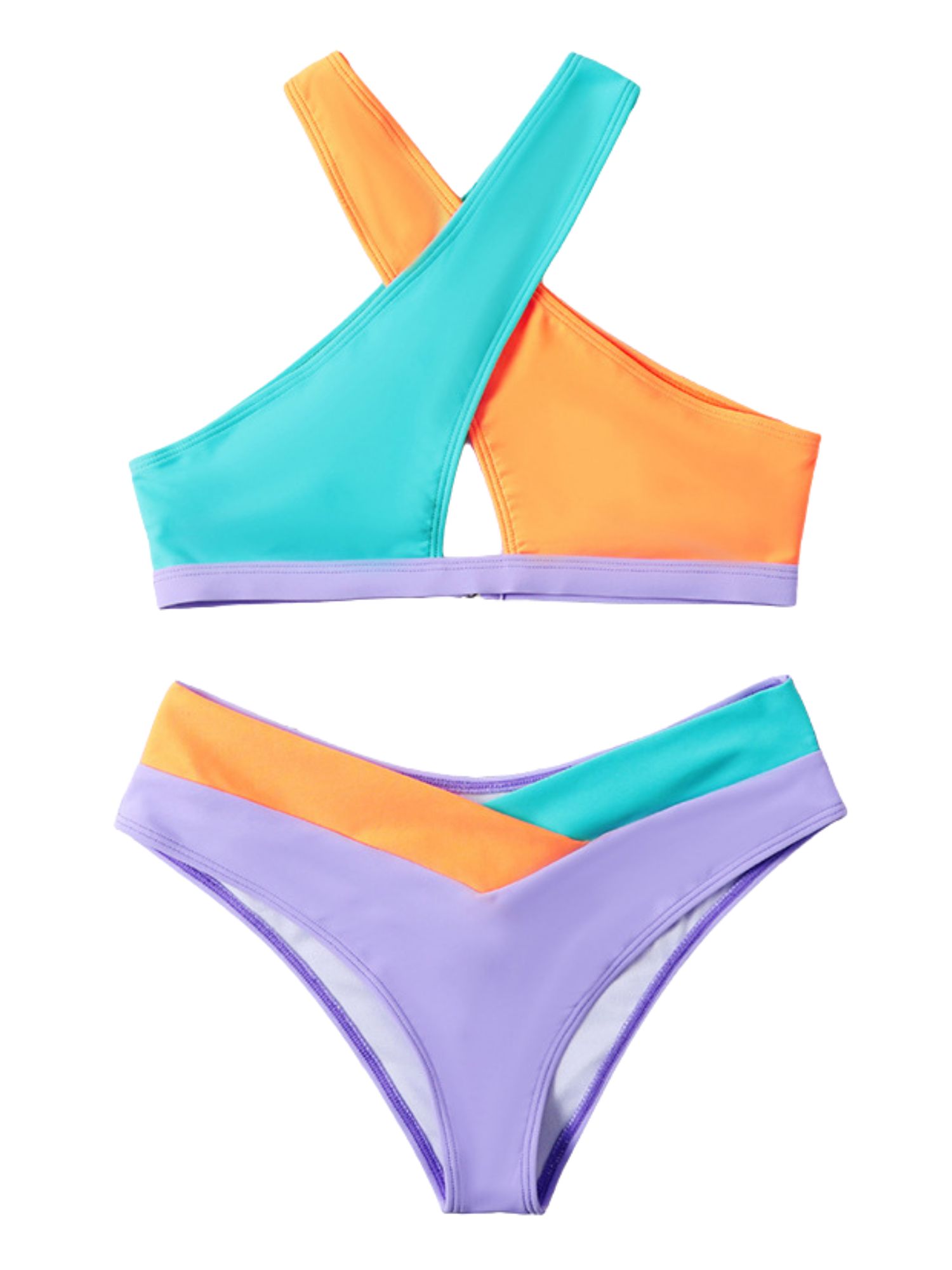 'Suzanne' Criss Cross Color Matching Bikini (4 Colors) sold by Goodnight Macaroon product image thumbnail 3