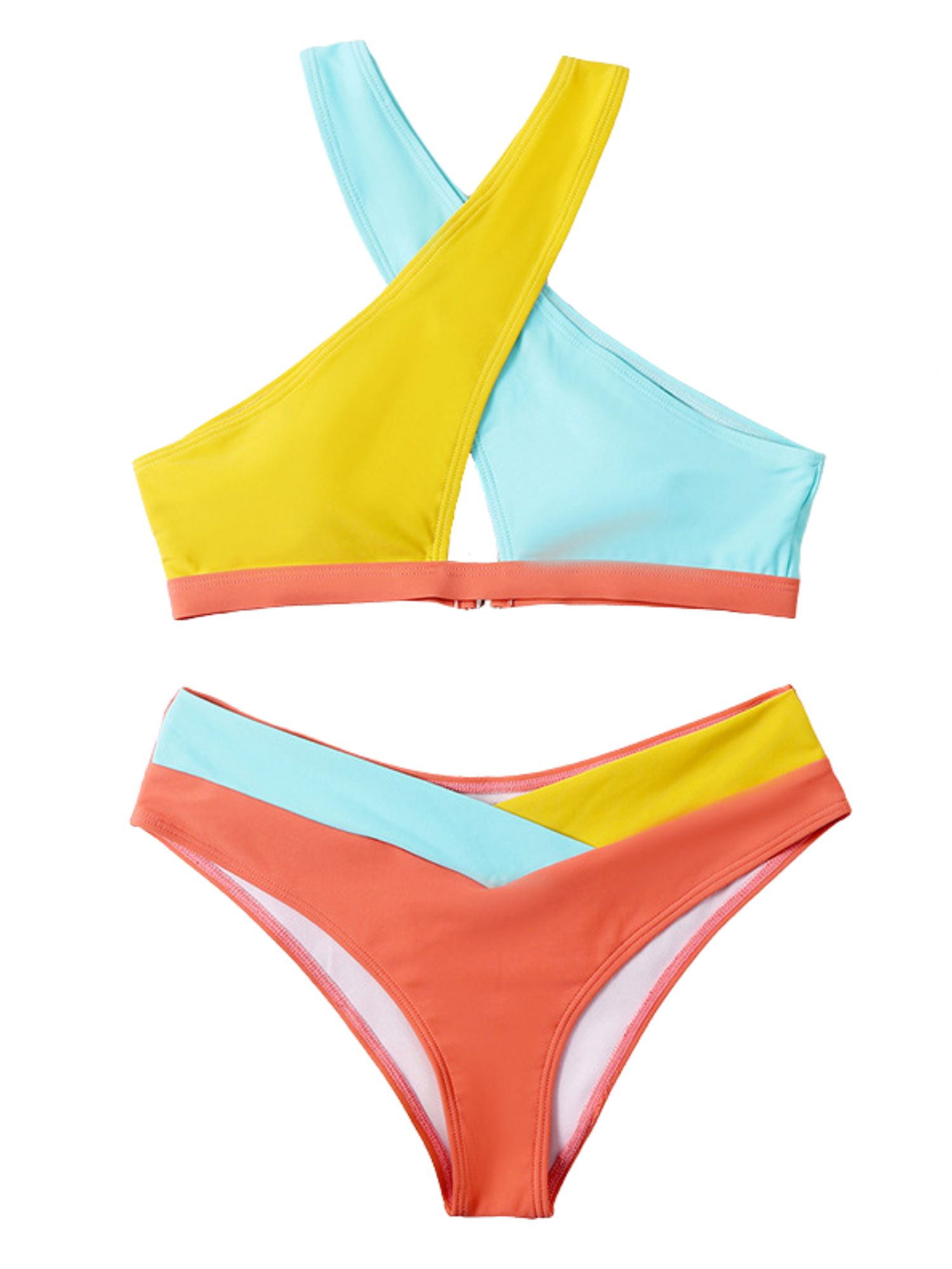 'Suzanne' Criss Cross Color Matching Bikini (4 Colors) sold by Goodnight Macaroon product image thumbnail 4