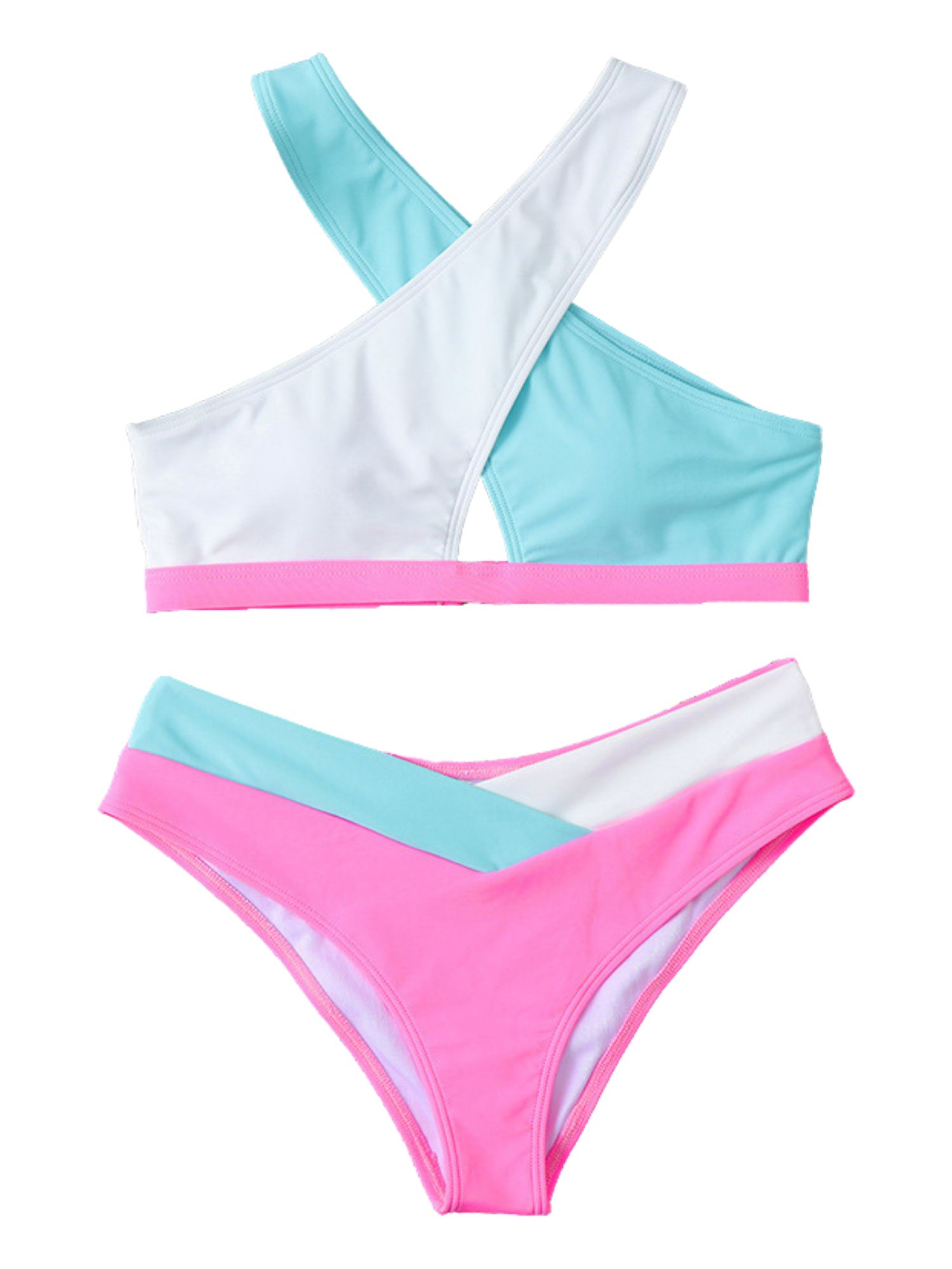 'Suzanne' Criss Cross Color Matching Bikini (4 Colors) sold by Goodnight Macaroon product image thumbnail 6