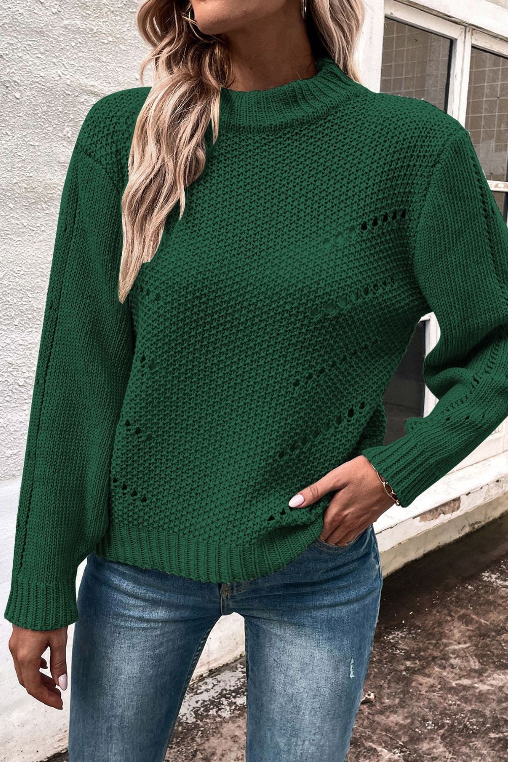 'Reesa' Crew Neck Pullover Sweater (8 COLORS) sold by Goodnight Macaroon product image thumbnail 4