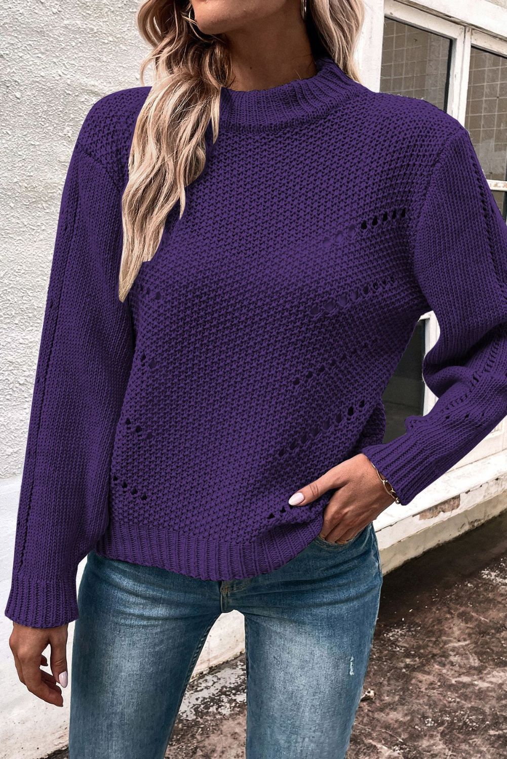 'Reesa' Crew Neck Pullover Sweater (8 COLORS) sold by Goodnight Macaroon product image thumbnail 5