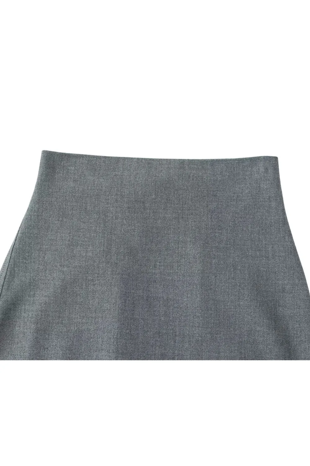 'Evelyn' High-Waisted Slim Fit A-Line Midi Skirt sold by Goodnight Macaroon product image thumbnail 3