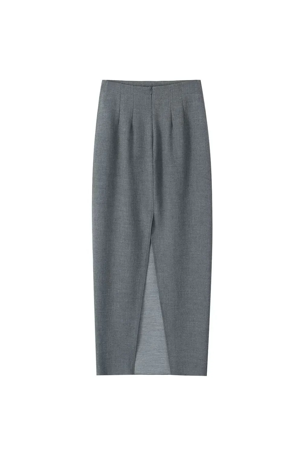 'Evelyn' High-Waisted Slim Fit A-Line Midi Skirt sold by Goodnight Macaroon product image thumbnail 2