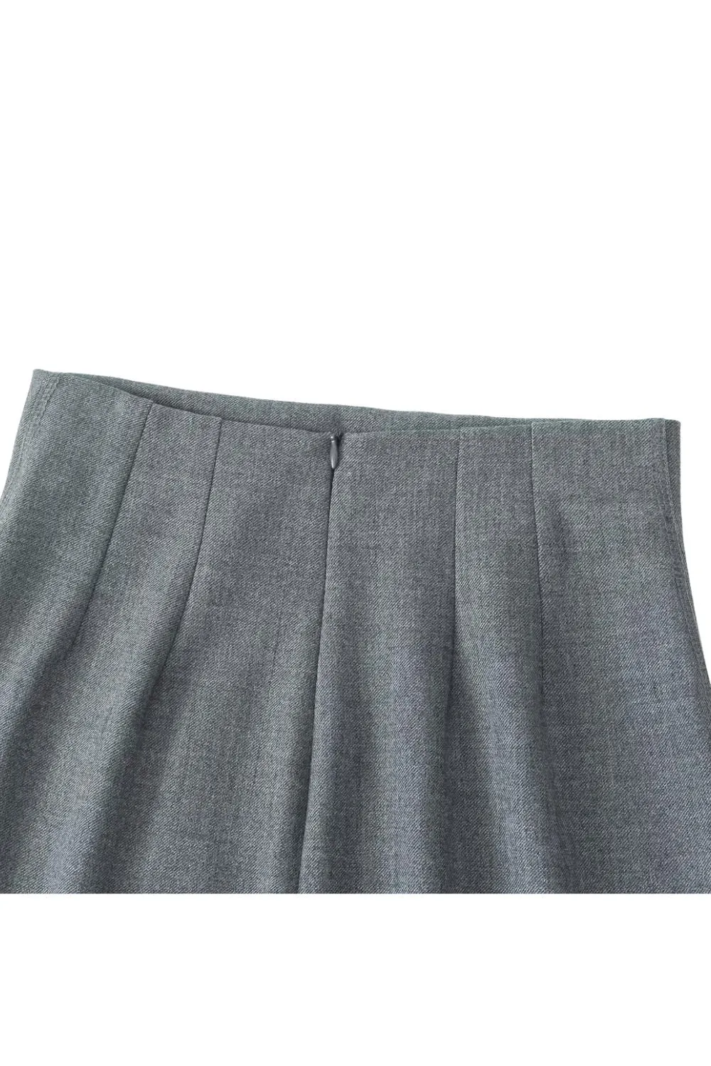 'Evelyn' High-Waisted Slim Fit A-Line Midi Skirt sold by Goodnight Macaroon product image thumbnail 5