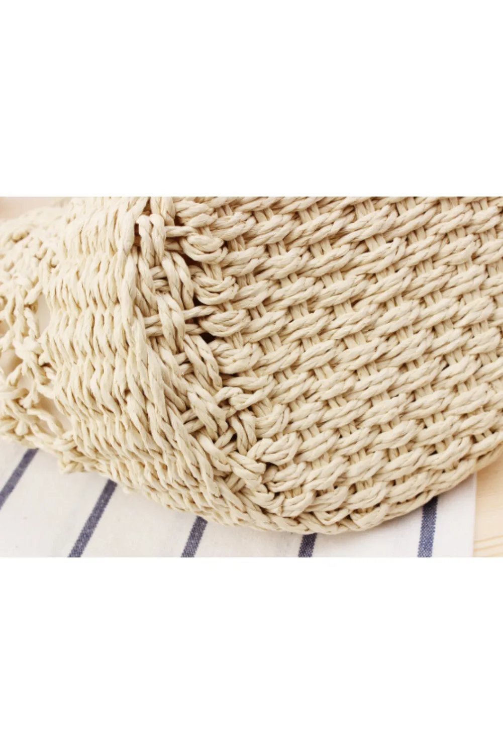 ‘Katie' Hollow Straw Bag (2 Colors) sold by Goodnight Macaroon product image thumbnail 4