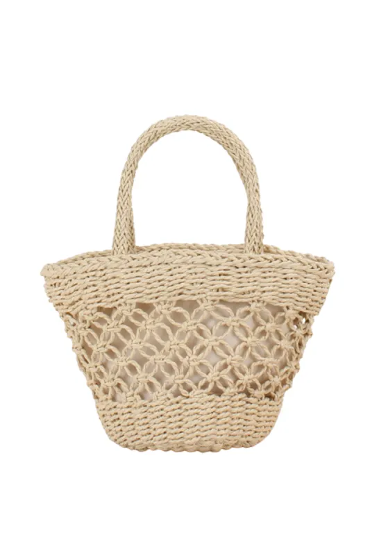 ‘Katie' Hollow Straw Bag (2 Colors) sold by Goodnight Macaroon