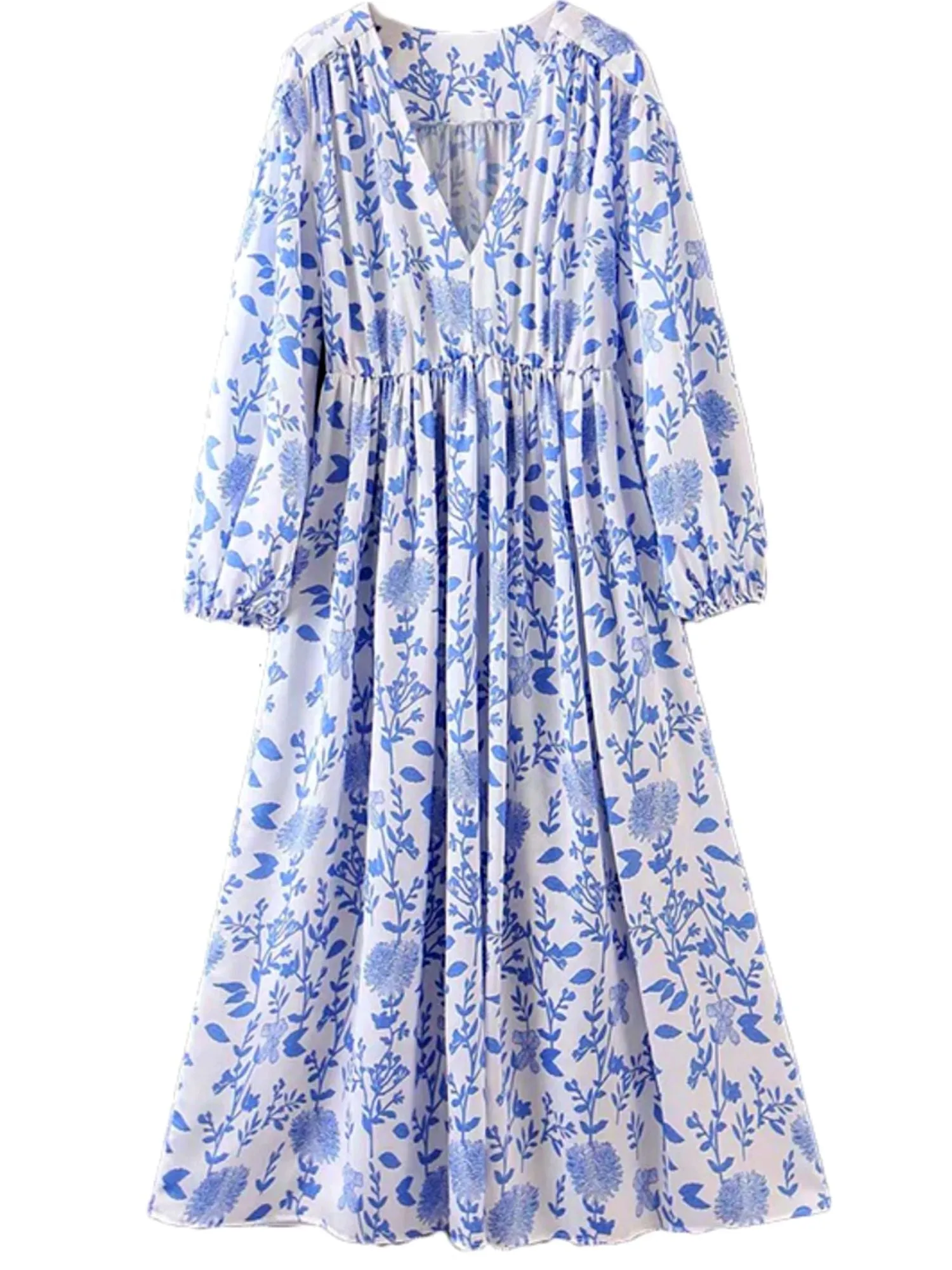 'Paula' V-Neck Floral Print Maxi Dress sold by Goodnight Macaroon