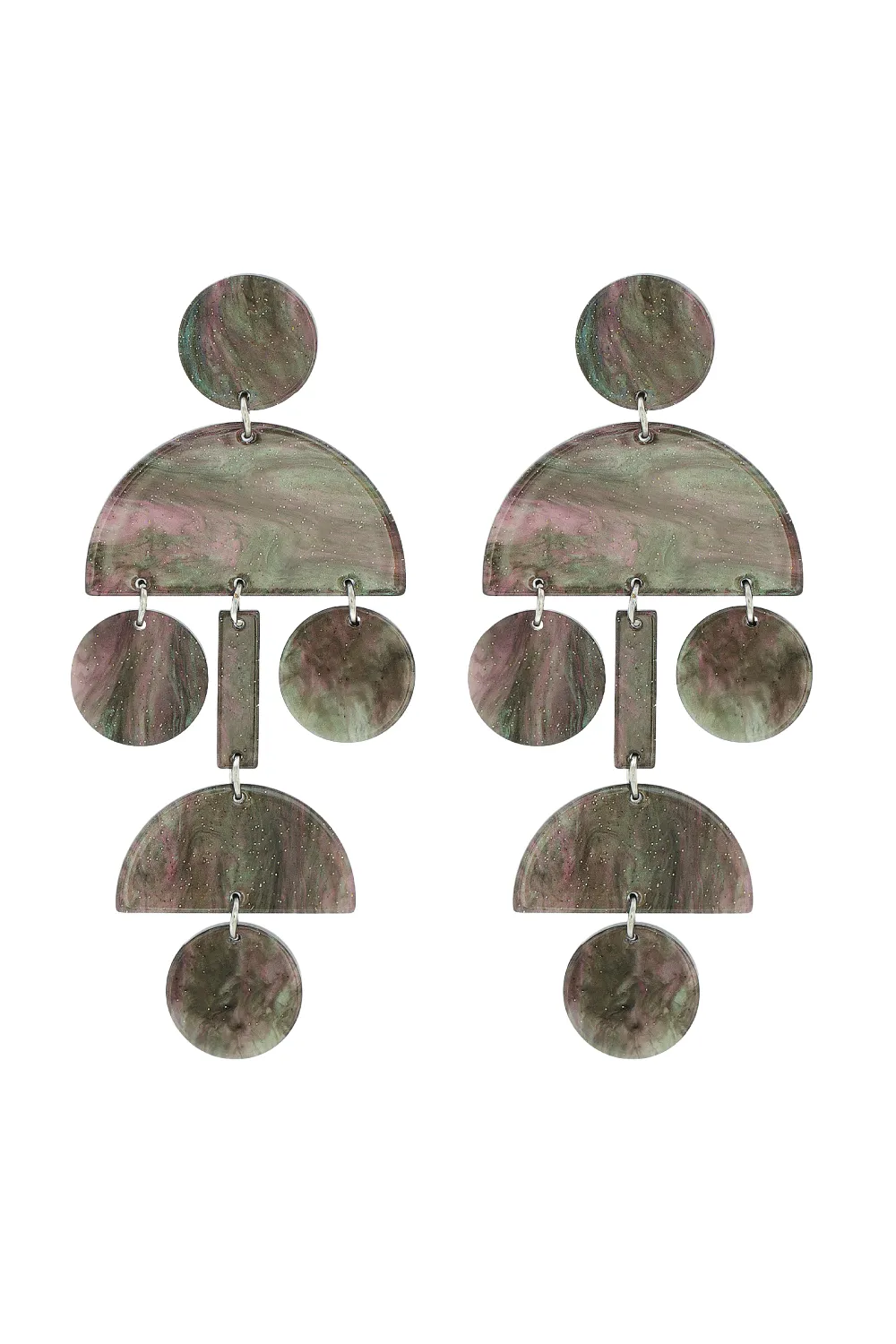 Geometrical Shape Acrylic Dangle Earrings sold by Goodnight Macaroon product image thumbnail 2