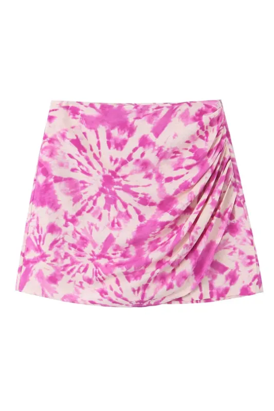 'Pauline' Tie-Dye High-Waist Track Shorts sold by Goodnight Macaroon
