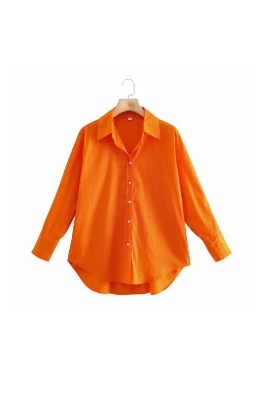 'Harriet' Turn-down Collar Long Sleeve Shirt made by Goodnight Macaroon