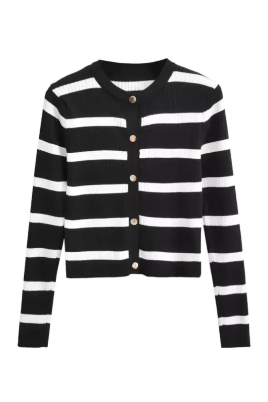 'Ada' Striped Knitted Cardigan (2 Colors) sold by Goodnight Macaroon
