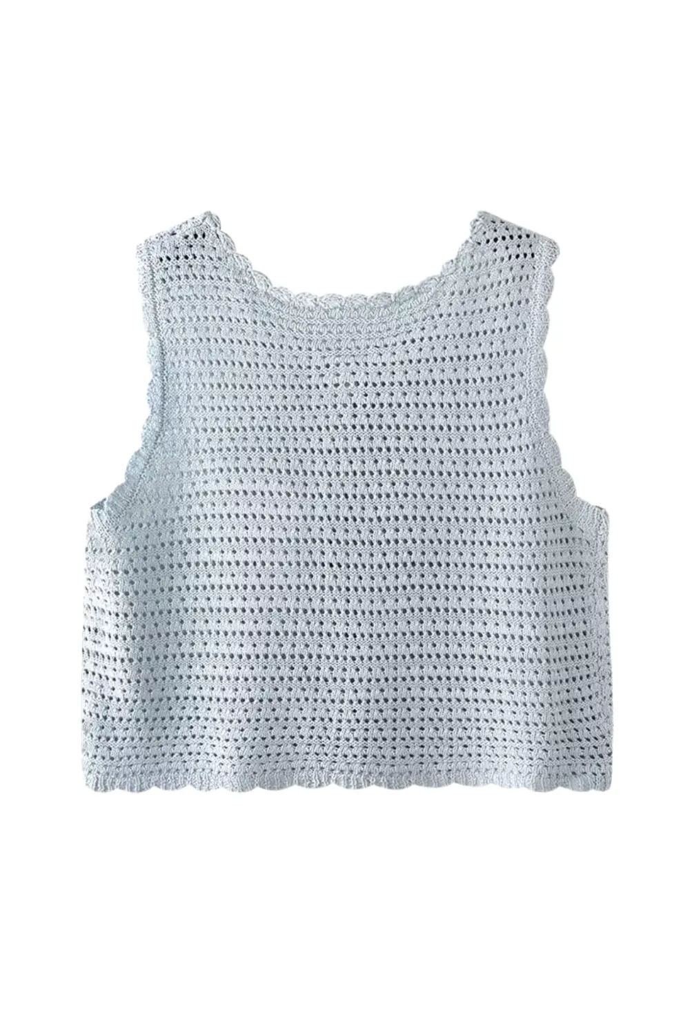 'Michaela' Round-Neck Knitted Sleeveless Cardigan (2 Colors) sold by Goodnight Macaroon product image thumbnail 3