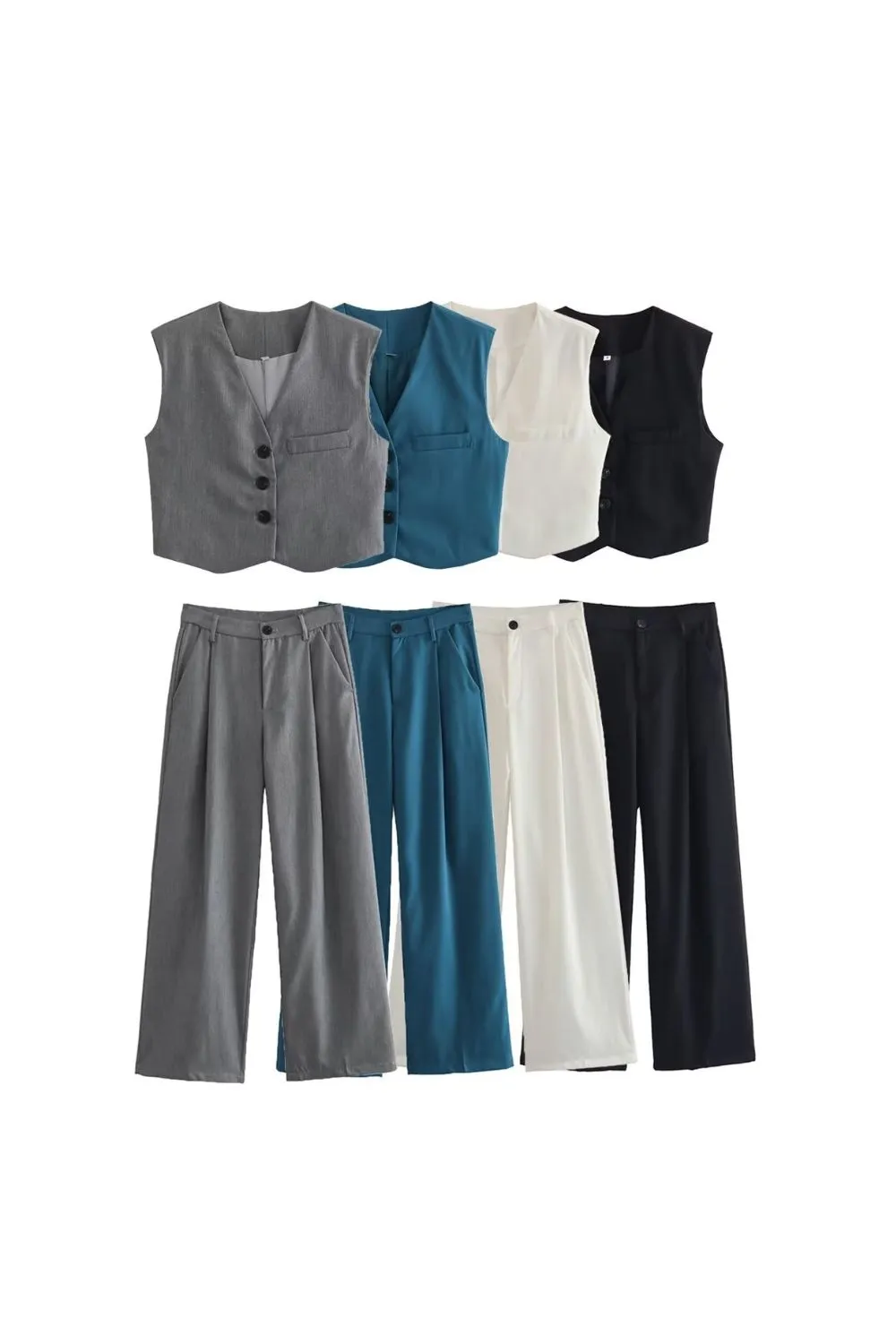 'Kseniya' Sleeveless Vest & Trousers (Sold Separately) sold by Goodnight Macaroon