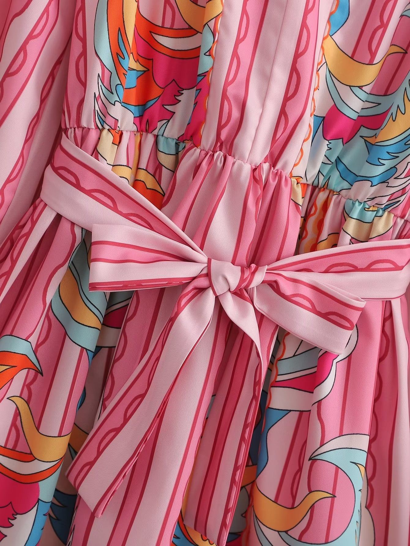 'Maya' Pastel Pink Dream Printed Dress #168953 sold by Goodnight Macaroon product image thumbnail 3