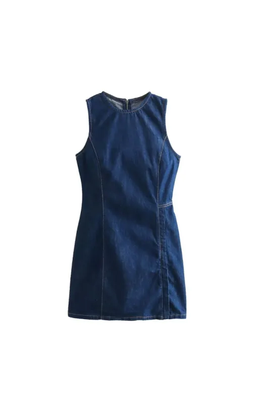 'Aurora'  Sleeveless Denim  Midi Dress sold by Goodnight Macaroon