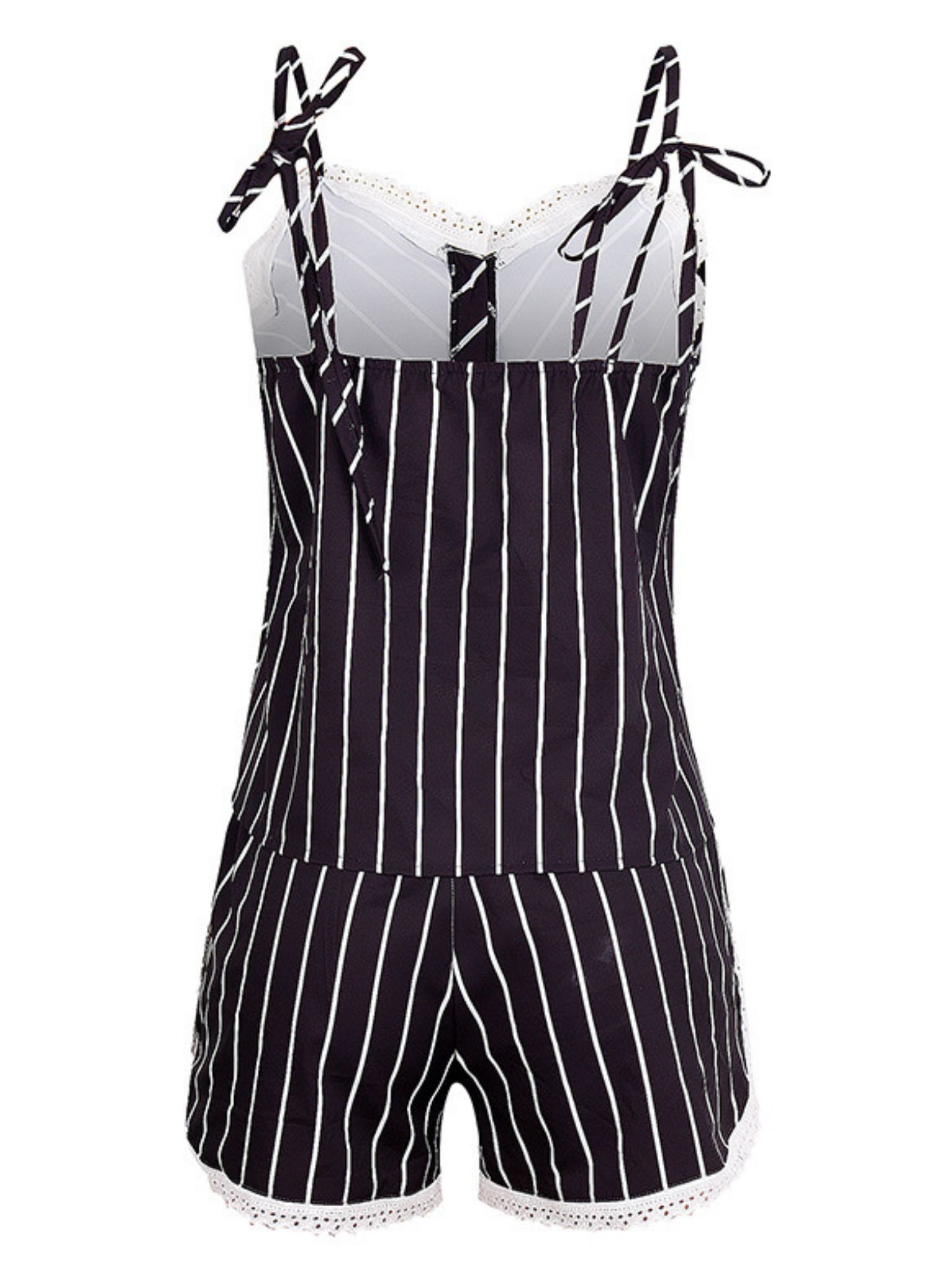 'Maison' Lace-pleated Striped Loungewear Set (3 Colors) sold by Goodnight Macaroon product image thumbnail 5