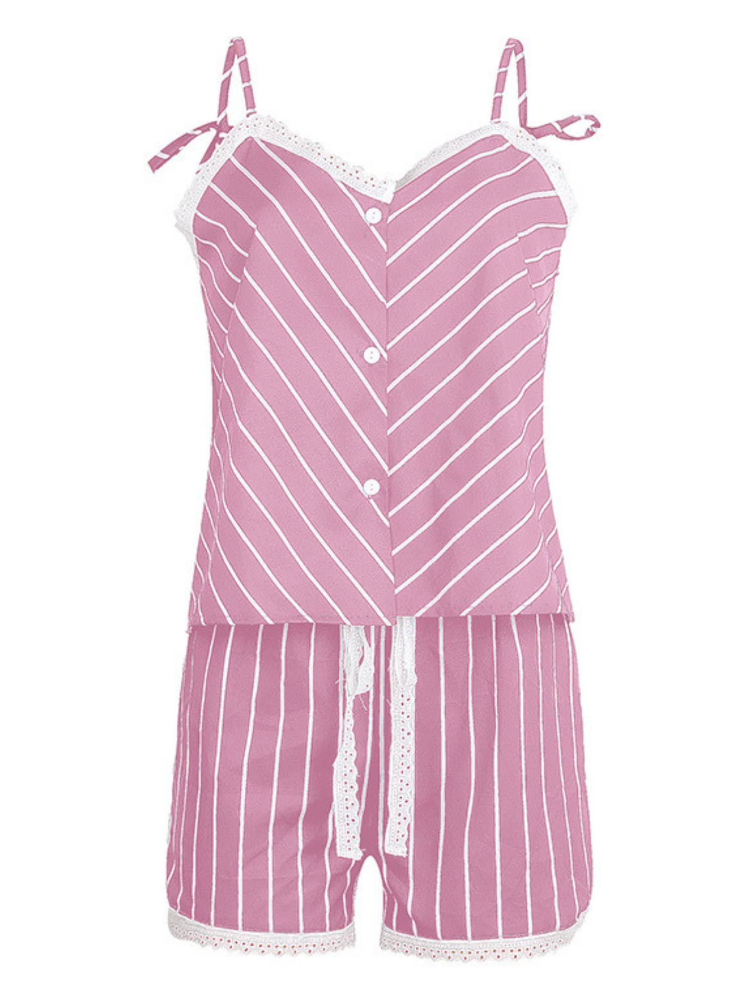 'Maison' Lace-pleated Striped Loungewear Set (3 Colors) sold by Goodnight Macaroon