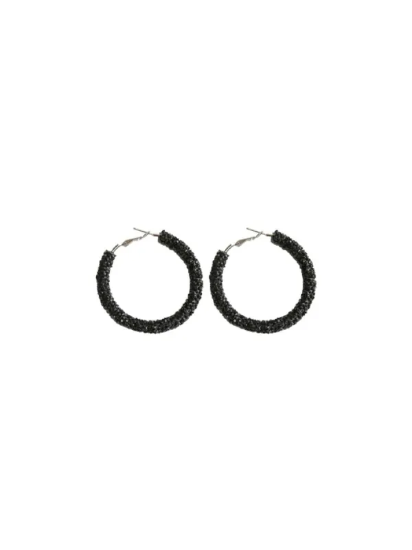 'Warry' Crystal Hoop Earrings (4 Colors) made by Goodnight Macaroon