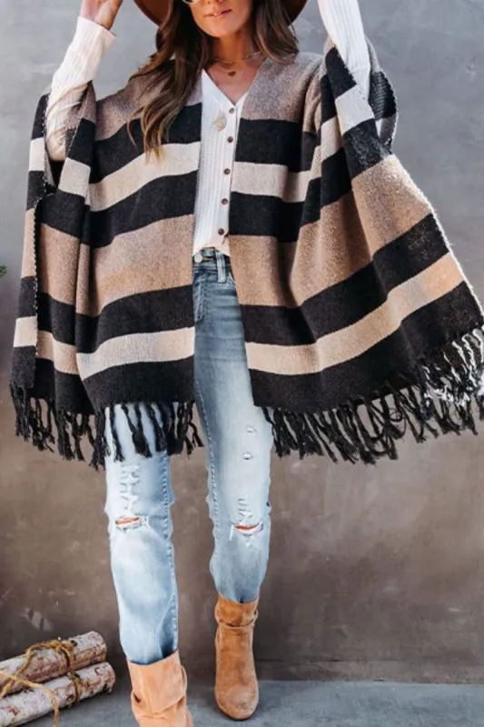 'Bellamy' Tassel Shawl Coat (2 COLORS) sold by Goodnight Macaroon