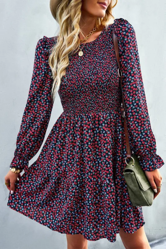 'Kaelie' Long Sleeve Floral Midi Dress (4 COLORS) sold by Goodnight Macaroon