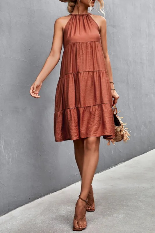 'Prudence'  Halter Neck Strap Dress ( 2 COLORS ) made by Goodnight Macaroon