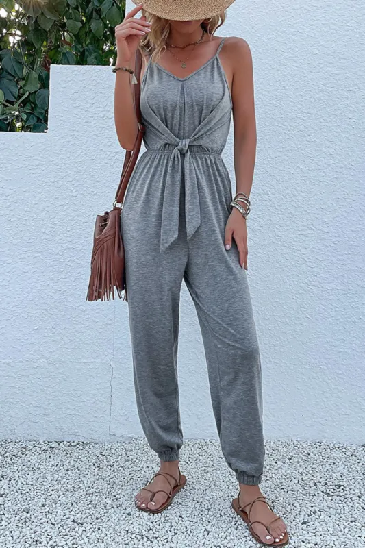 'Jenna' Front Tied Jumpsuit sold by Goodnight Macaroon