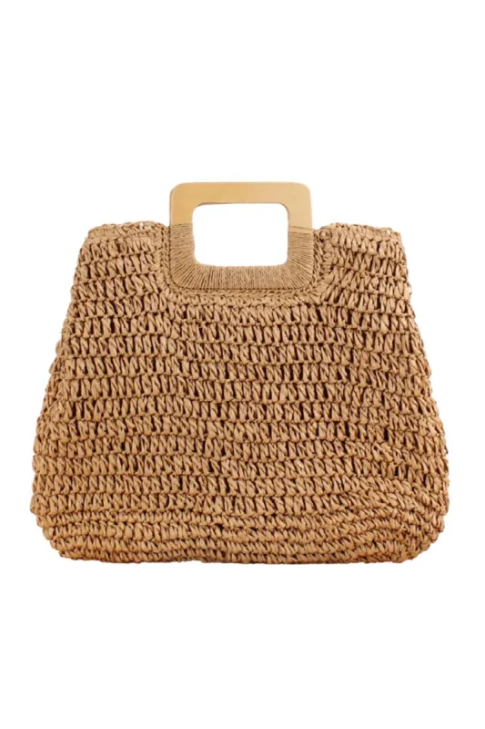'Makenna' Hand-Woven Straw Bag (2 Colors) sold by Goodnight Macaroon