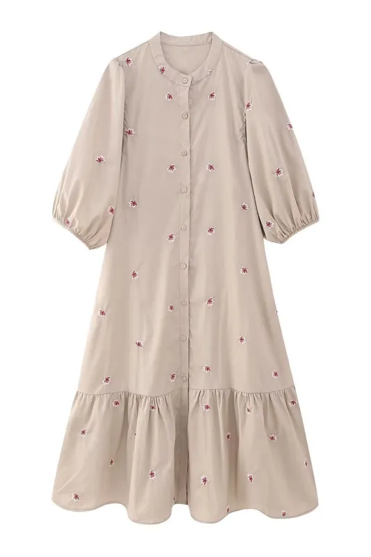 Floral Embroidered Midi Dress #186954 sold by Goodnight Macaroon