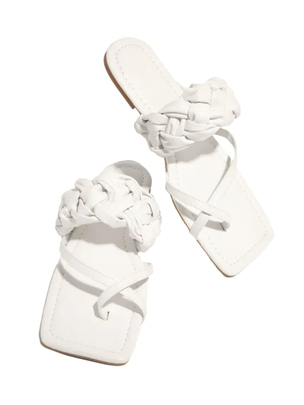 'Daisy' Braided Strap Flat Sandals (4 Colors) sold by Goodnight Macaroon
