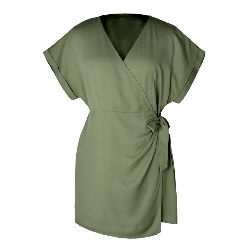 'Edith' V-Neck Short Sleeve Romper #181552 sold by Goodnight Macaroon