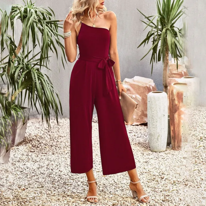 'Nila' Belted Cropped Jumpsuit #170836 sold by Goodnight Macaroon