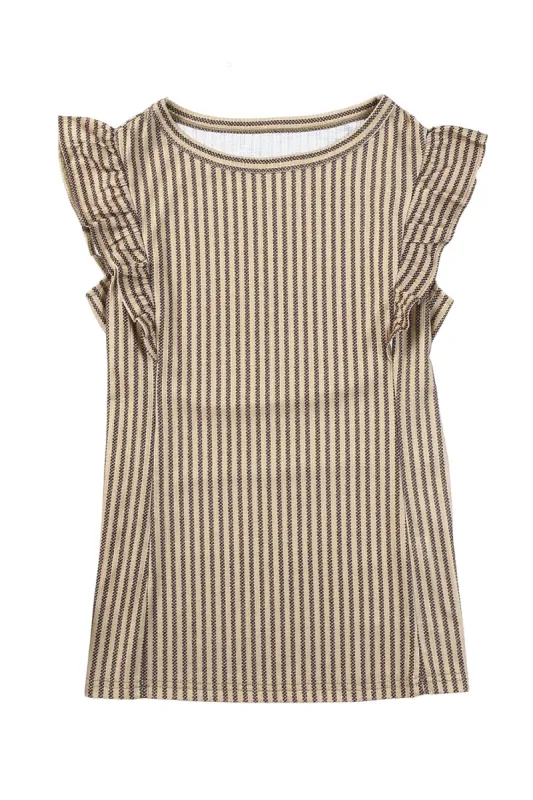 'Peri' Striped Top #173792 made by Goodnight Macaroon