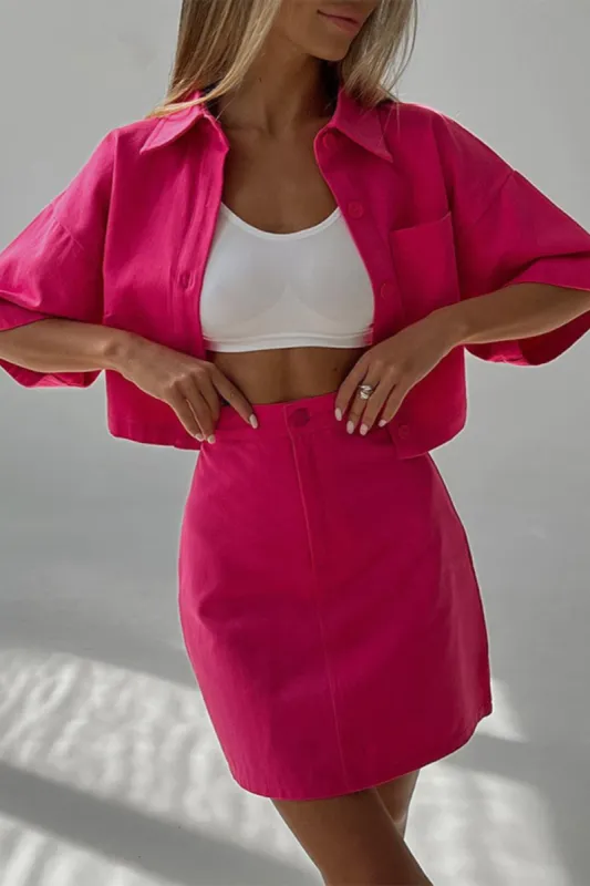 'Alejandra' Commuter Skirt and Shirt Outfit Two Piece Set (3 COLORS) sold by Goodnight Macaroon