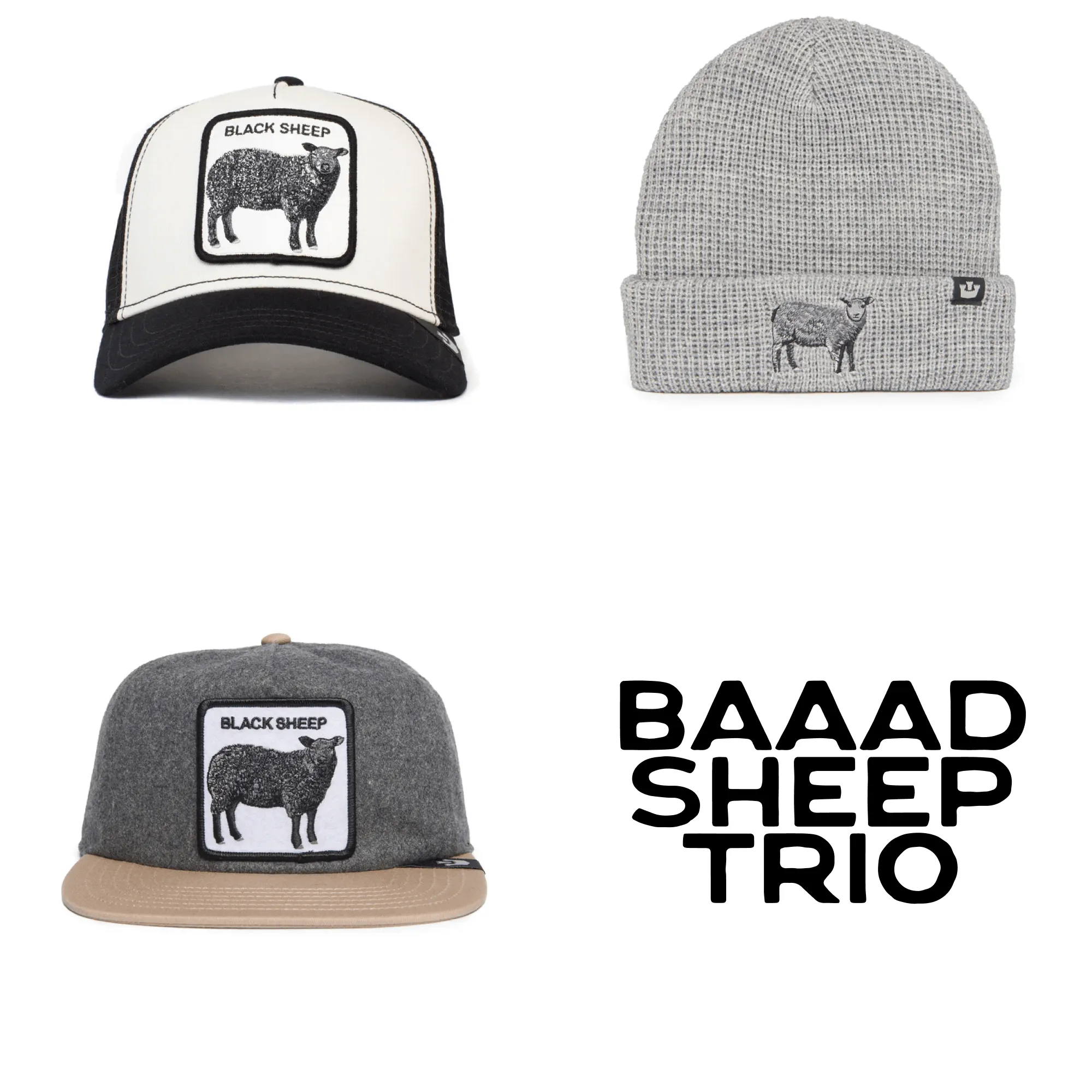 Baaad Sheep Trio sold by Goorin Bros