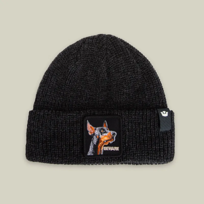 The Beware Dog Beanie sold by Goorin Bros