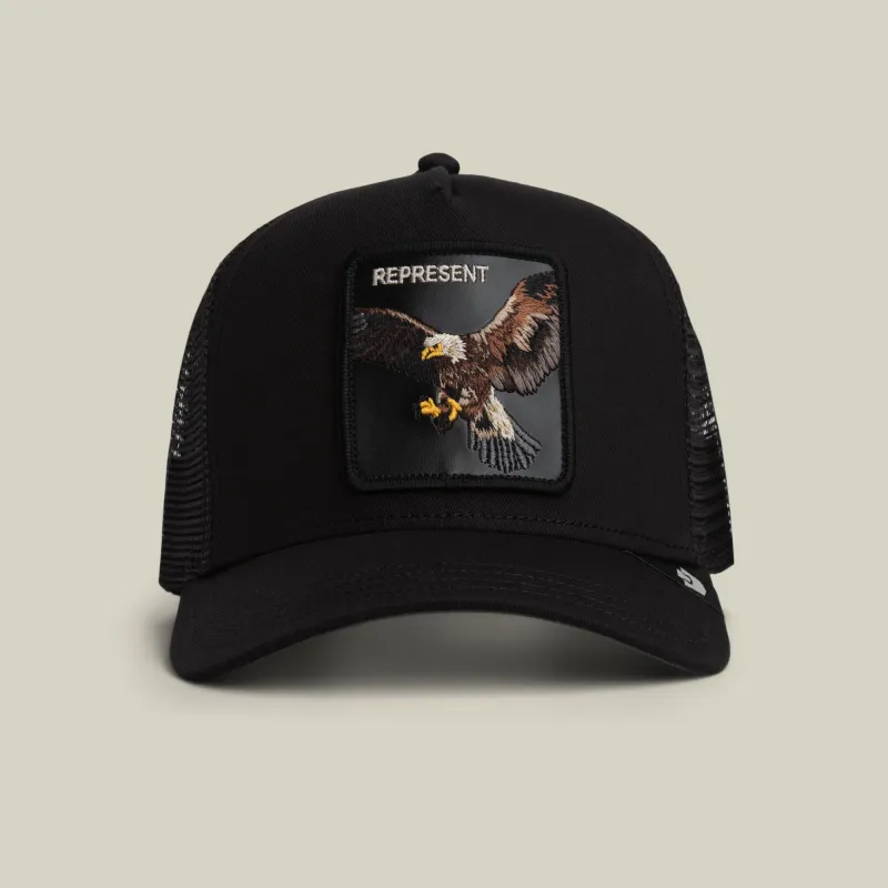 Represent Eagle Trucker sold by Goorin Bros