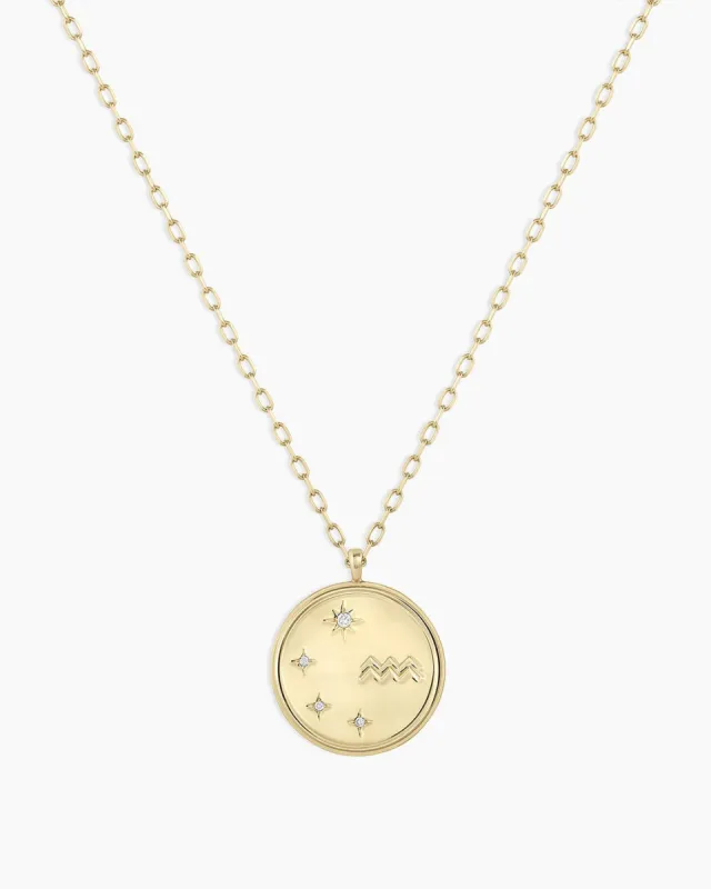 Diamond Zodiac Necklace - Aquarius sold by Gorjana