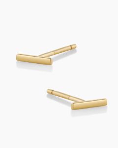 14k Gold Rose Bar Studs sold by Gorjana