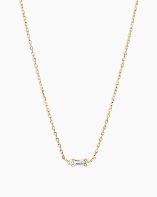 Diamond and White Sapphire Amara Charm Necklace sold by Gorjana