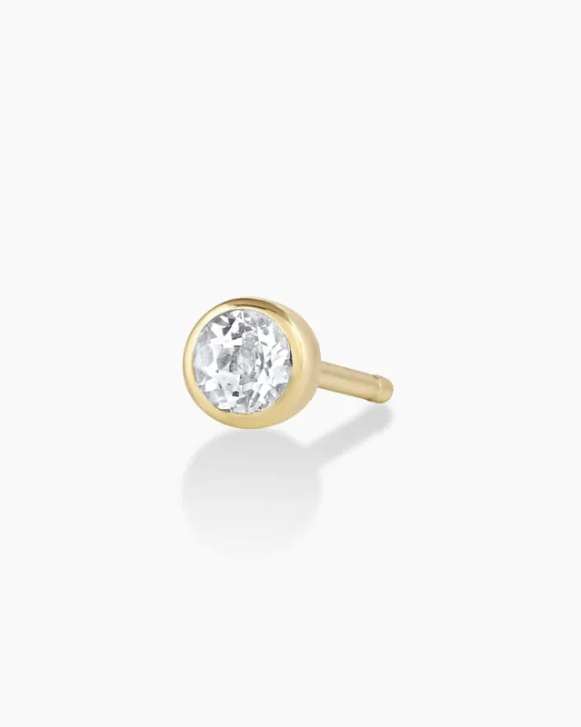 Classic White Topaz Stud sold by Gorjana